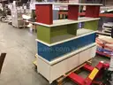 1 multi-colored cabinet