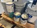 2 pallets of leftover paint