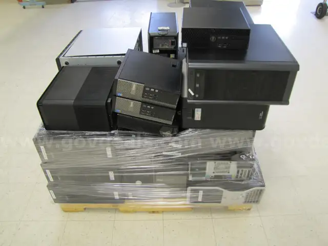 Pallet of PC towers