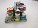 Pallet of partial wire spools