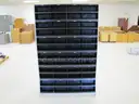 Large metal shelf unit