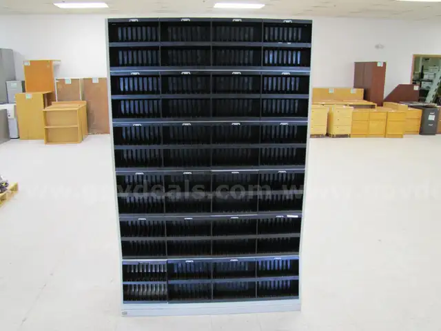Large metal shelf unit