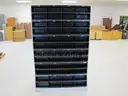Large metal shelf unit