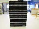 Large metal shelf unit