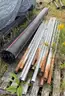 Assorted pile of pipes