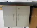 Extendable Desk with Storage Cabinet on Wheels