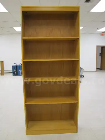 Wooden shelving unit