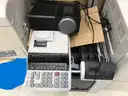 Assorted Lot of 32 items including (4) ELECTRONIC CALCULATOR, (3) PRINTER, (2) Projectors, (6) Analog Security Cameras
