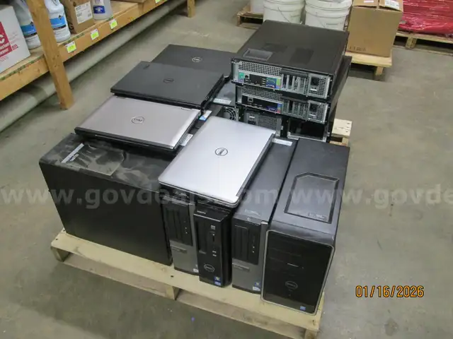 Pallet of Dell Desktop and Laptop Computers, 20 Total